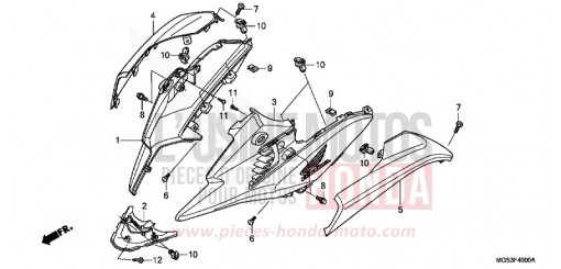 CARENAGE LATERAL NC700XAC de 2012